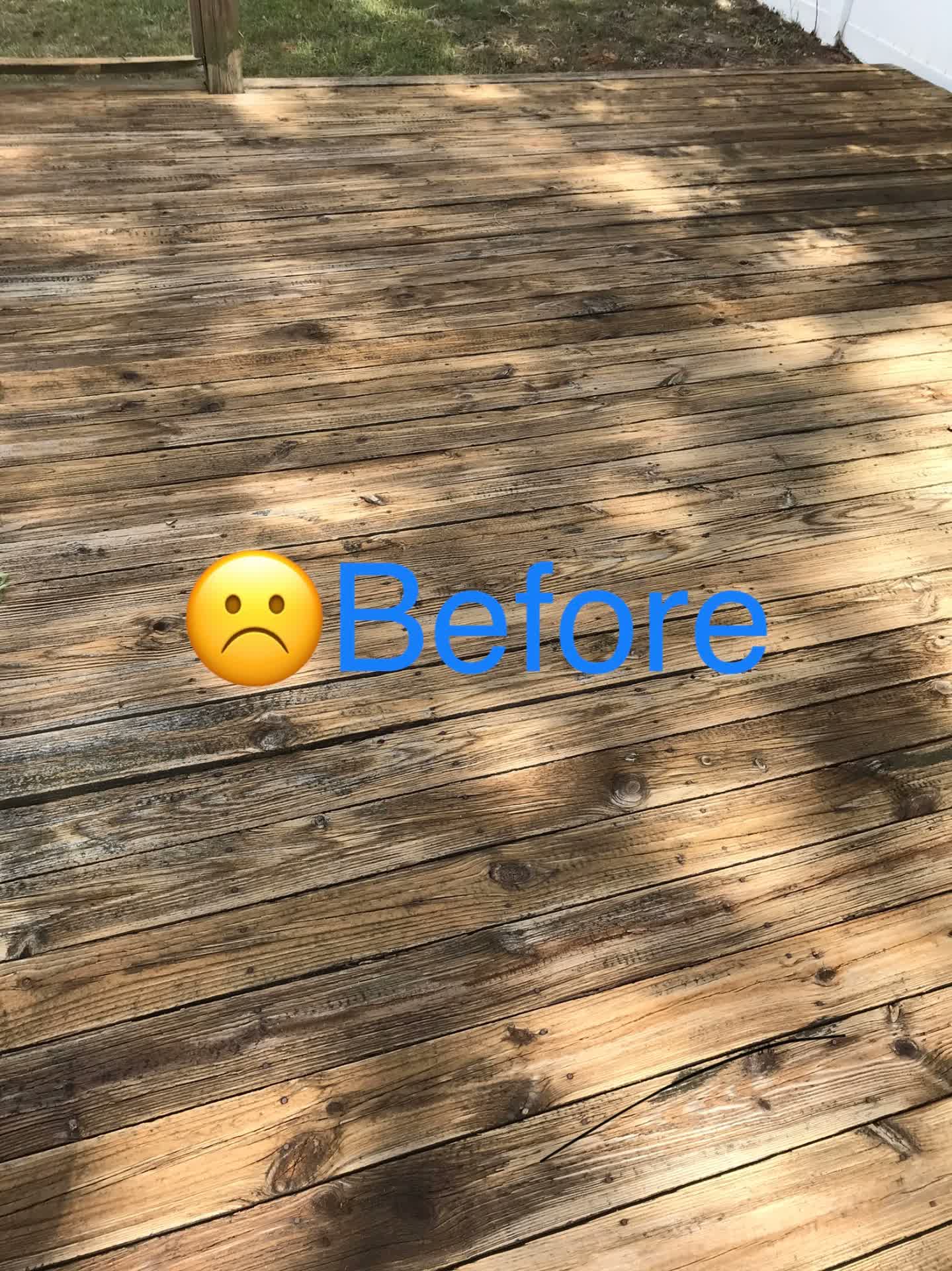 Before — Weathered deck restoration
