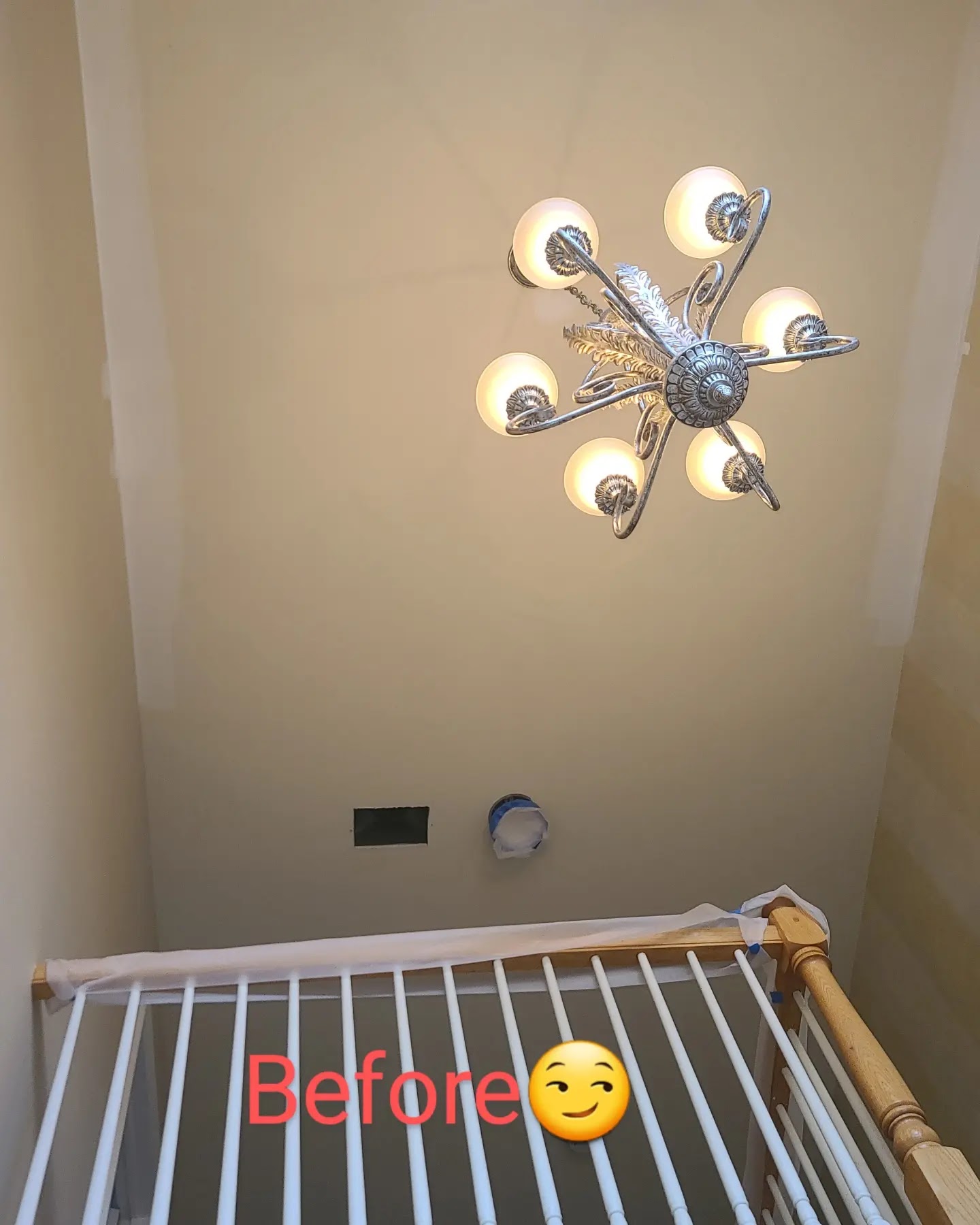 Before — Stairwell & high walls