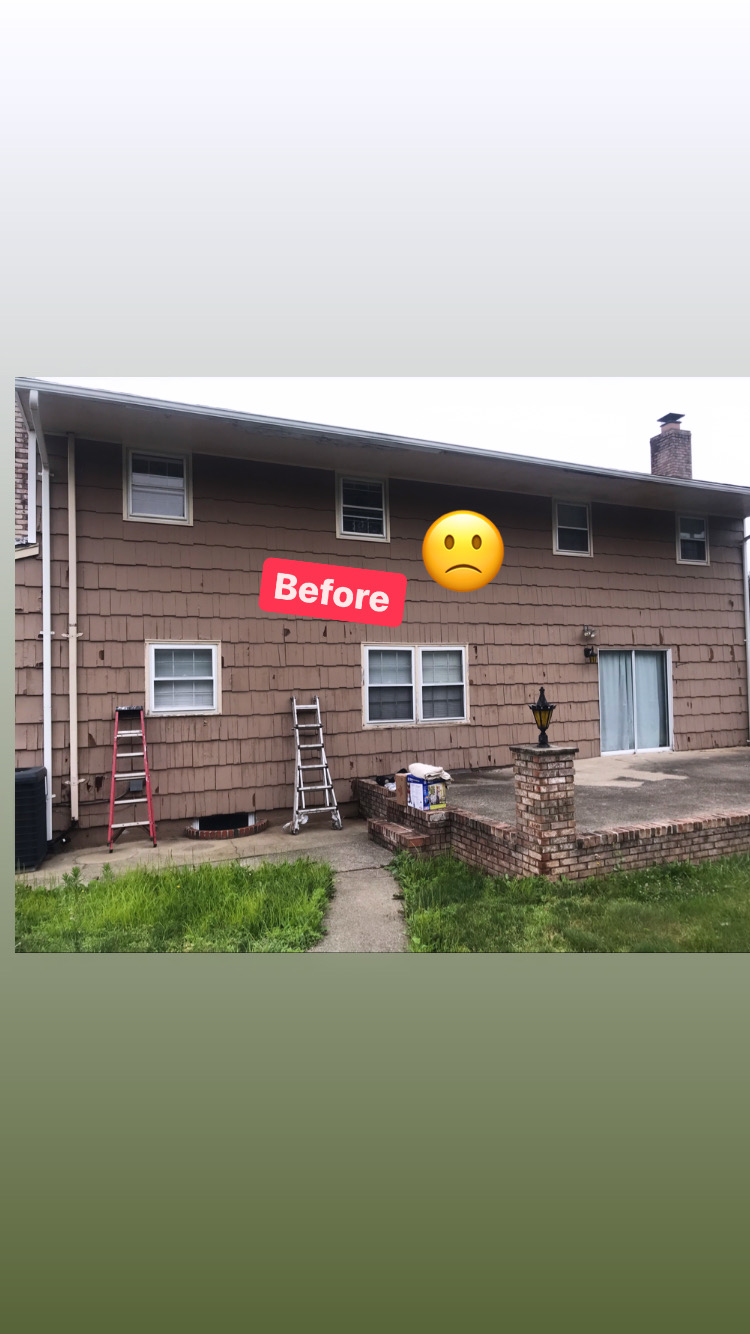 Before — Cedar shake repaint