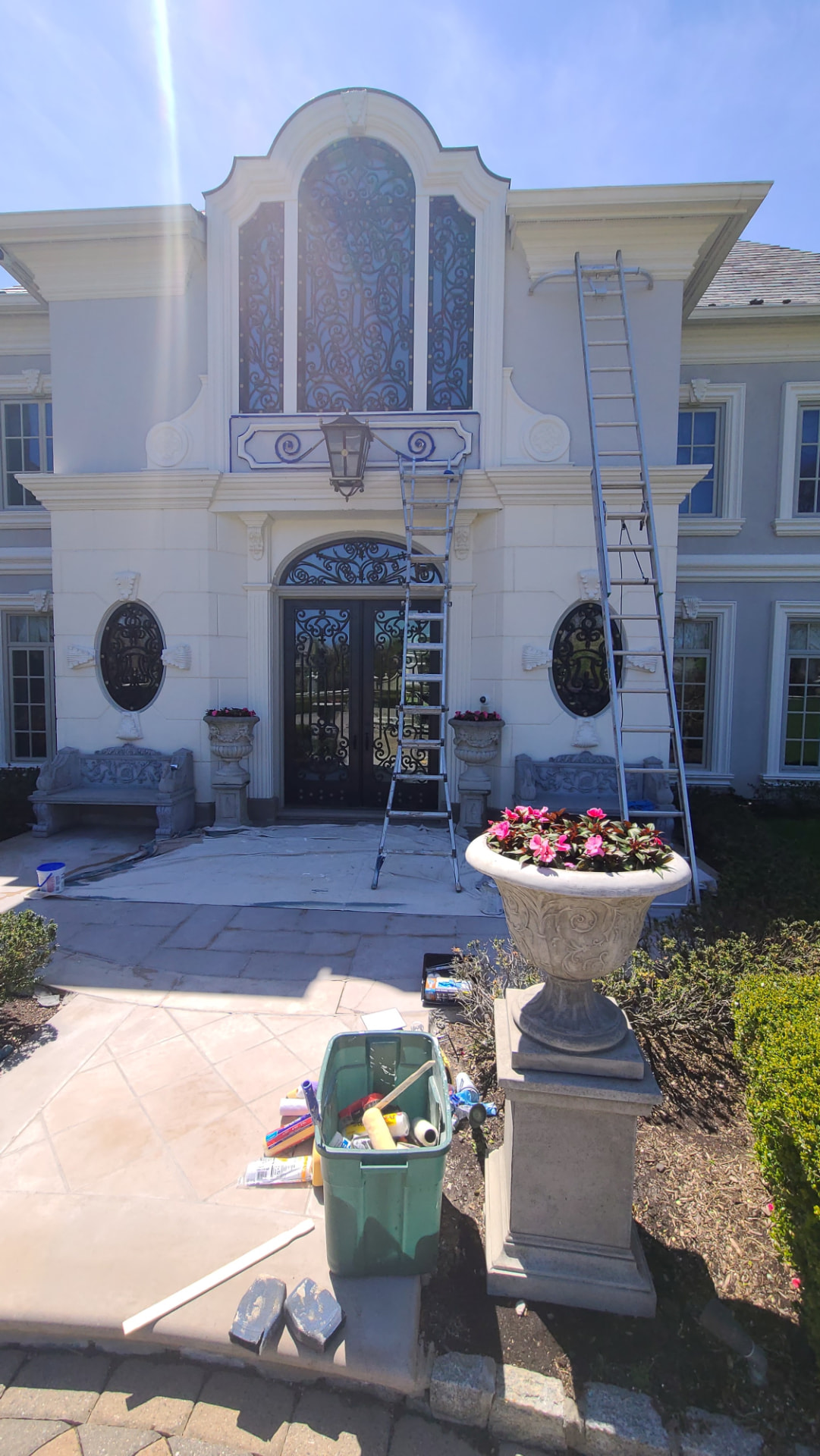 After — Stucco estate front elevation