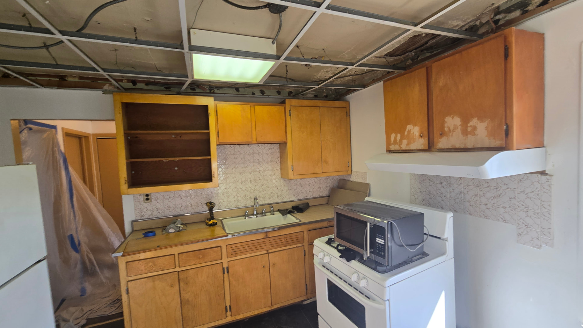 Before — Vintage kitchen cabinet restoration