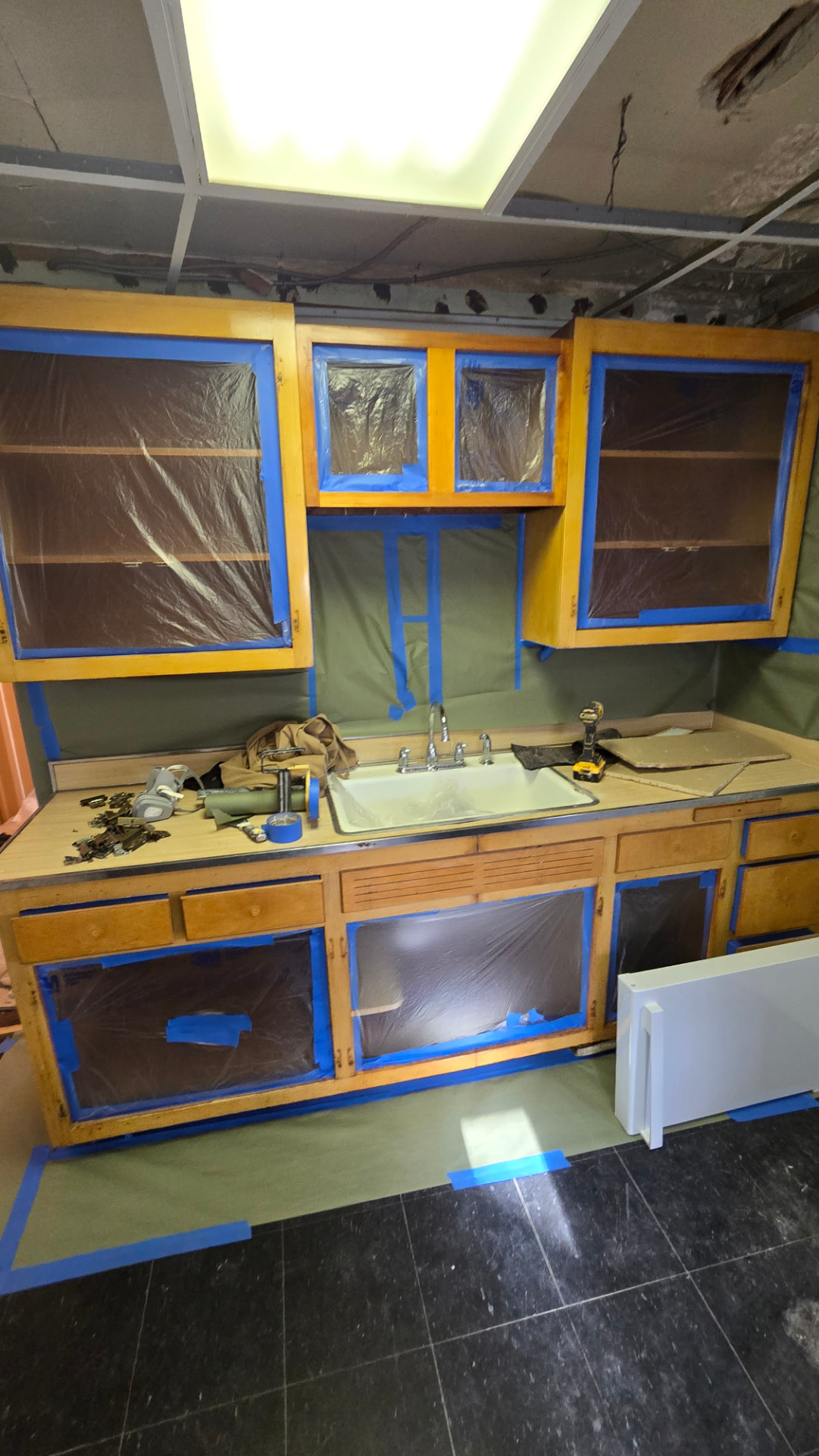 Before — Cabinet prep and finish