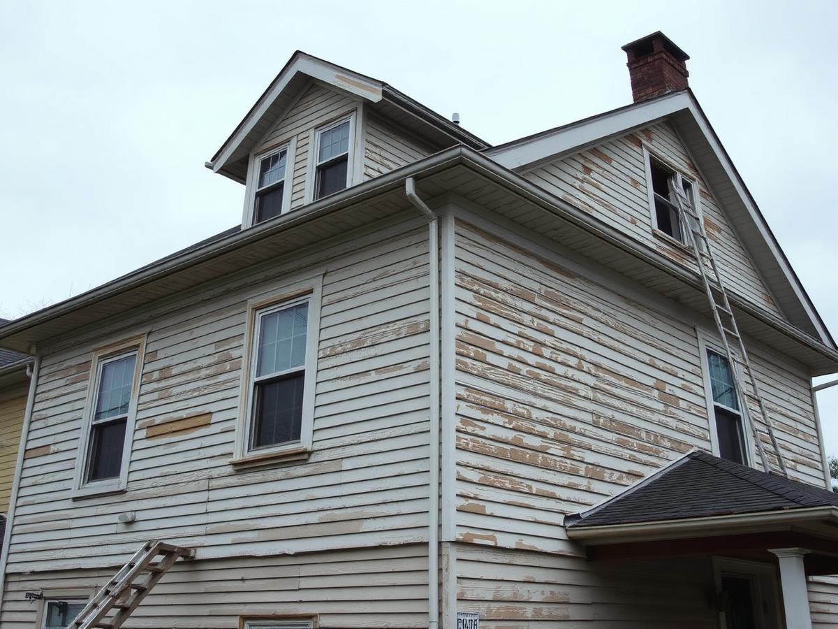 Before — Siding and trim repaint